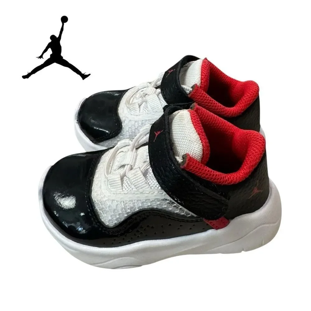 Air Jordan 11 Cmft Low 'White Red Black' CZ0906-160 Toddler Baby Sneakers 5C